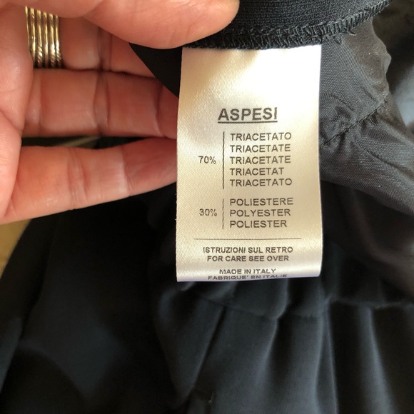 Aspesi Elastic Waist Long Trouser NWT in Navy - Picture 7 of 8